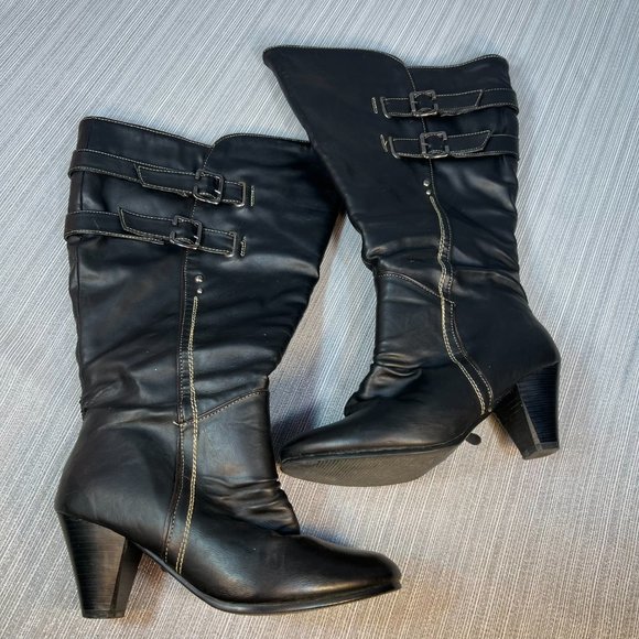 Penningtons WIDE CALF Knee High, Heeled Boots, Size 9 - Picture 1 of 14